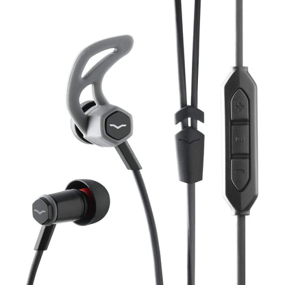 V-MODA Forza In-Ear Hybrid Sport Headphones with 3-Button Remote & Microphone - Apple Devices Black