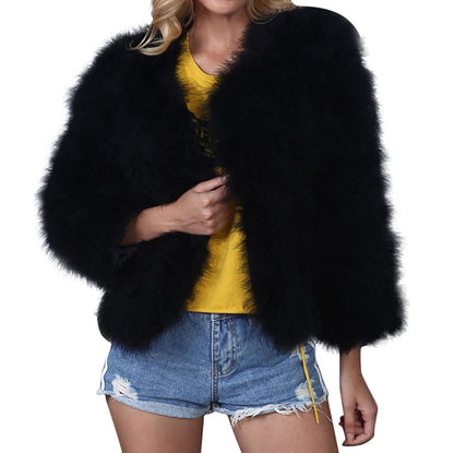 cllios Winter Jackets for Women Faux Fur Cropped Coat Open Front Long Sleeve Cardigan Fuzzy Fleece Jacket Thick Warm Jacket Fashion Outerwear Abrigos De Mujer Invierno En Oferta