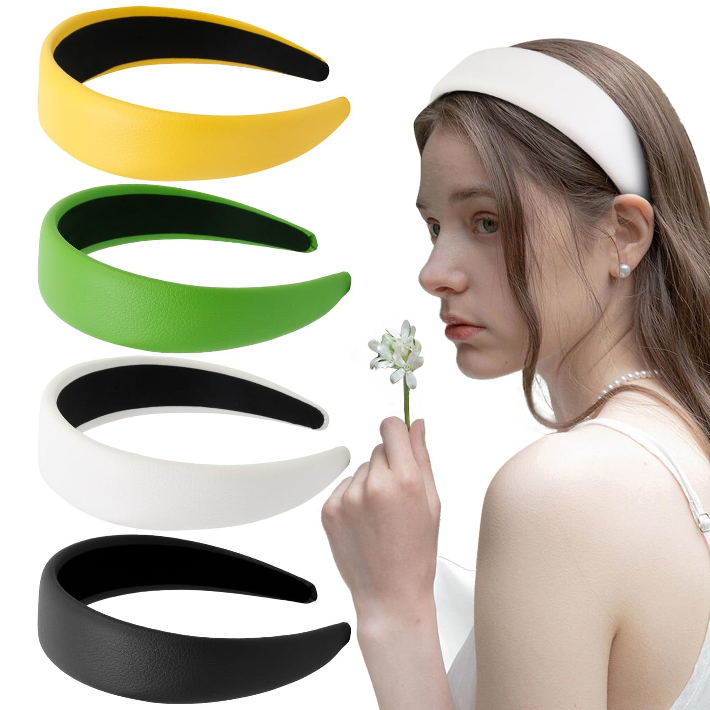 Diadema WOVOWOVO para Mujer - Bandas para el Cabello Anchas Antideslizantes Diademas Para Mujer De Moda Bonitas y de Moda Accesorios para el Cabello (Multicolor AB)
