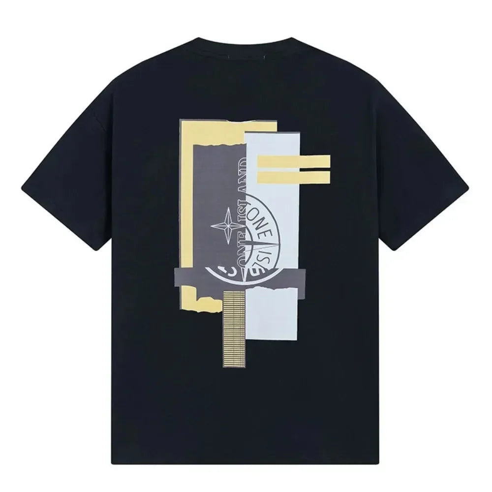 Camiseta de Manga Corta de Algodón Puro para Hombre y Mujer, Prenda de Marca a la Moda para el Verano