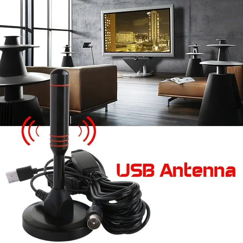 Antena de TV para Interior/Exterior con Ventosa DTMB DVB-T2
