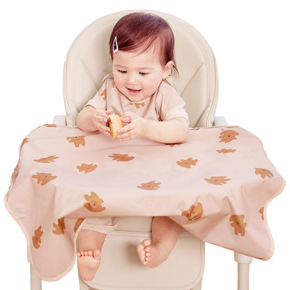 aijoo All-in-one Coverall Bib Baby Feeding Bibs Sleeveless Bib BLW Bibs Covers baby and high chair (Brown Puppy)